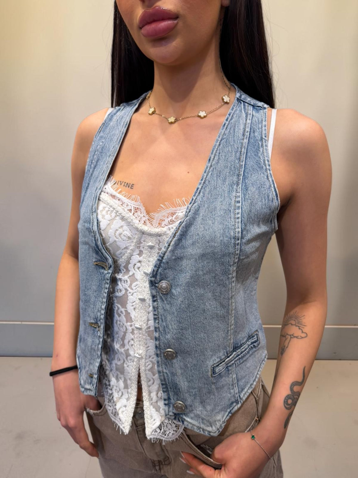 Gilet in denim