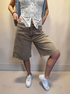 Bermuda denim sabbiato