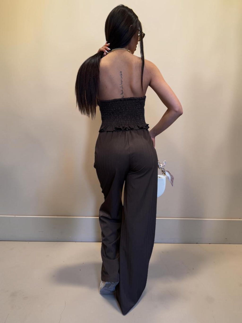 Coordinato Pantalone-Top Marrone