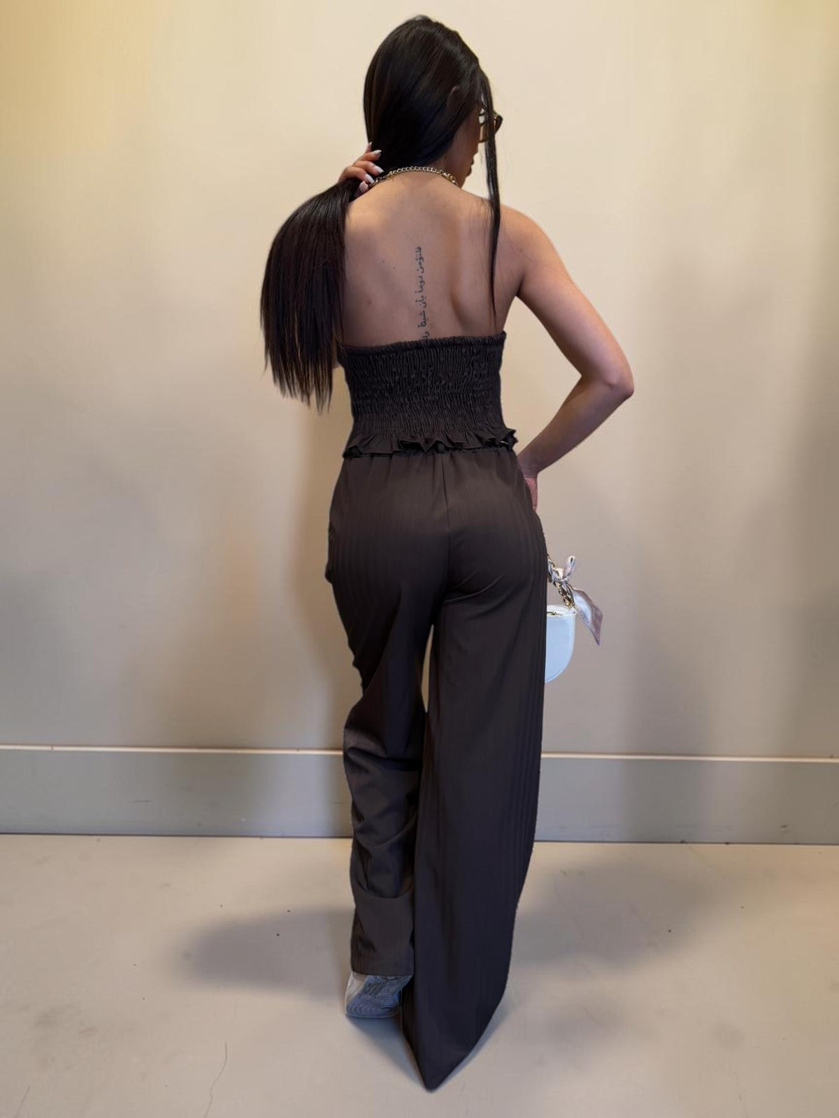 Coordinato Pantalone-Top Marrone