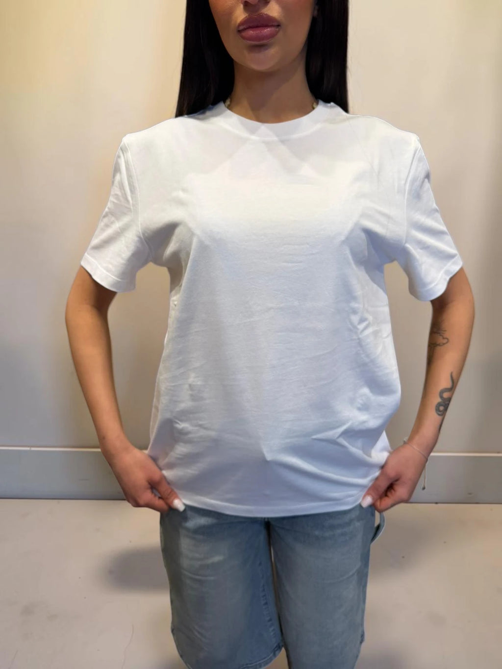 T-shirt lumina manica corta cotone
