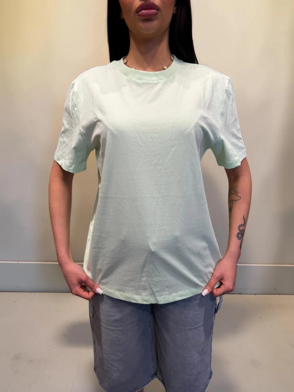 T-shirt lumina manica corta cotone