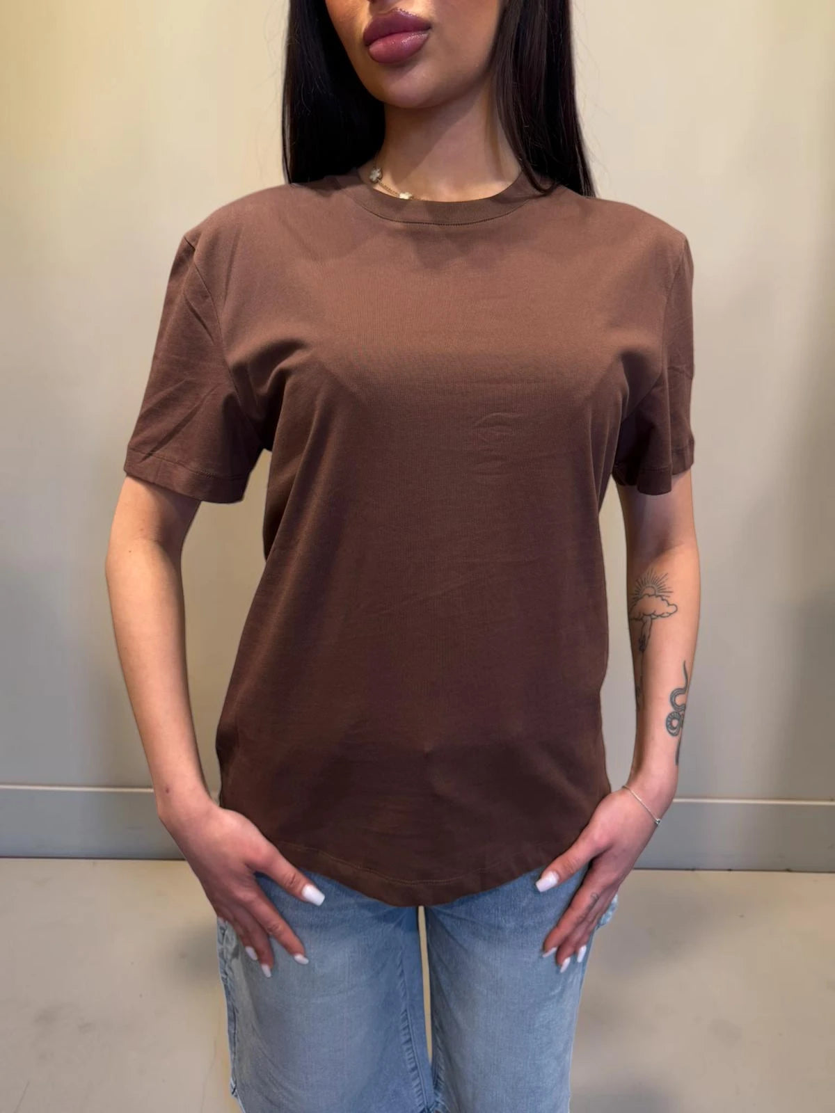 T-shirt lumina manica corta cotone