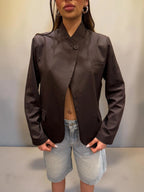 Giacca Blazer sfoderata con abbottonatura in diagonale