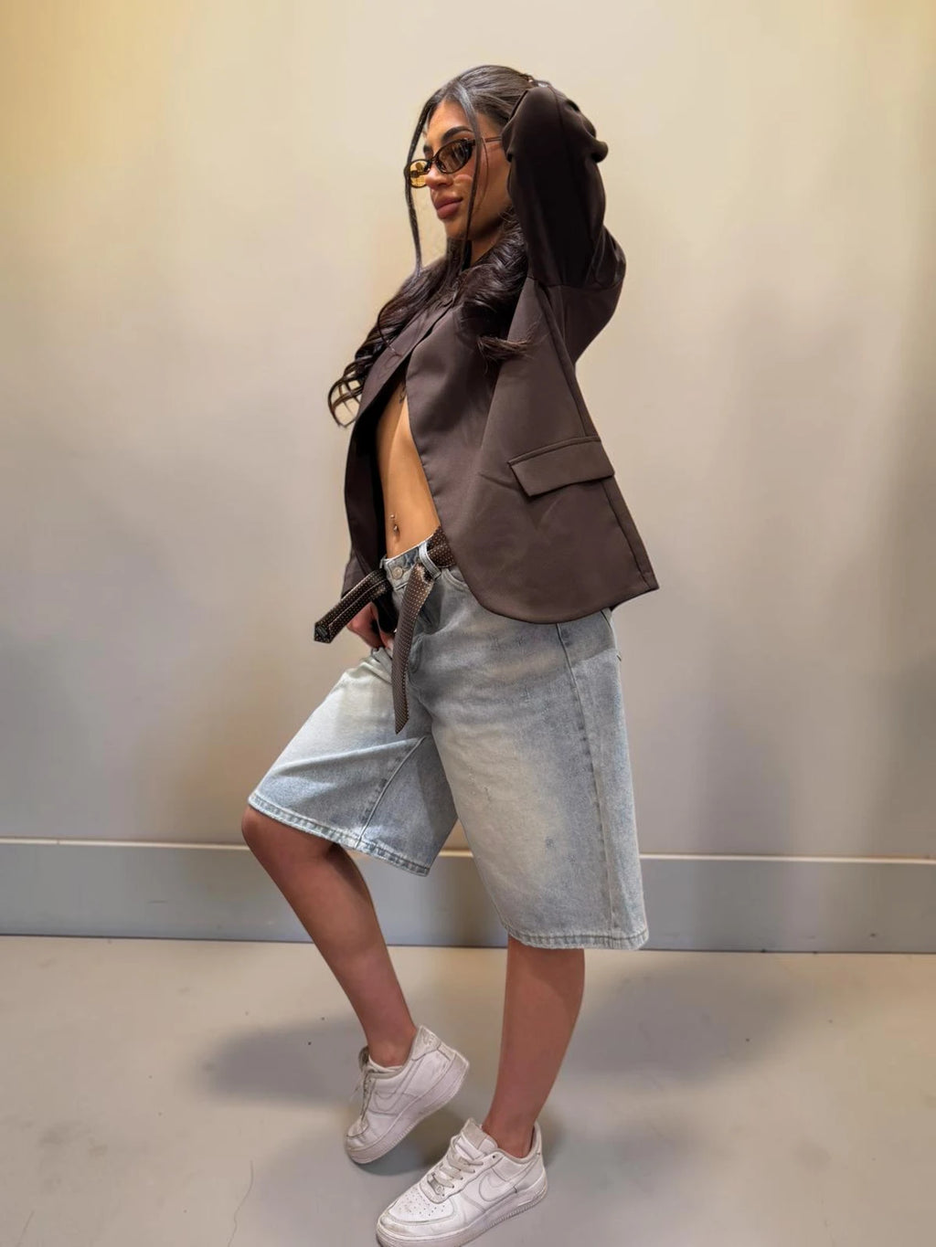 Giacca Blazer sfoderata con abbottonatura in diagonale