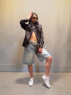 Bermuda denim over per un look curato e rilassato