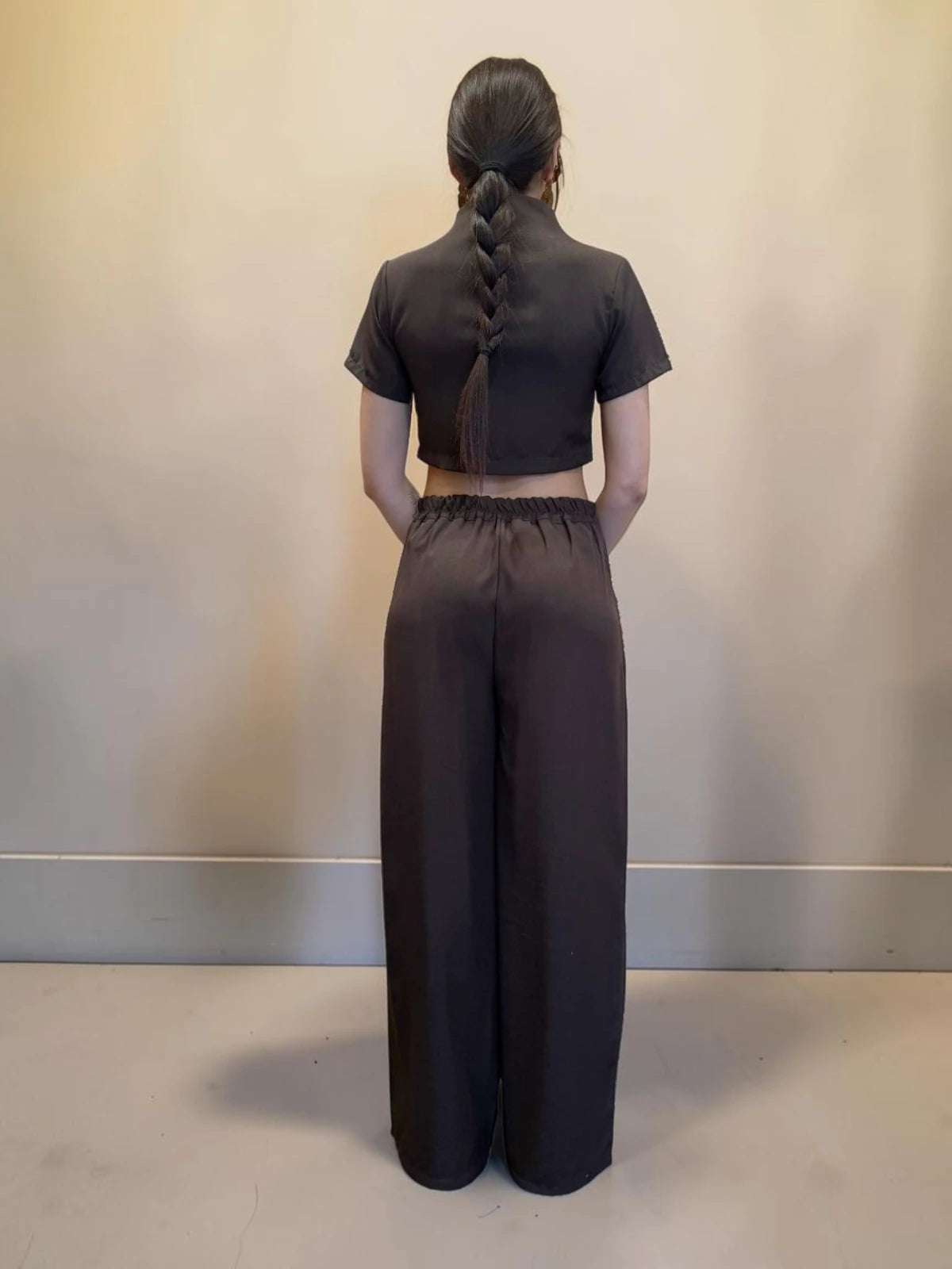 Coordinato Japan con crop top manica corta