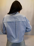 Giubbino in denim con manica a campana