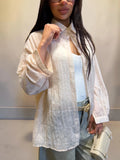 Camicia mistocotone semivelata a quadri