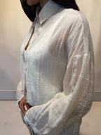 Camicia mistocotone semivelata a quadri